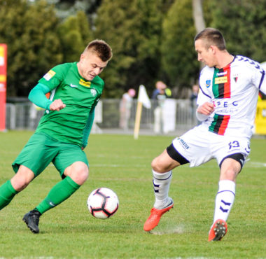 Michał Jakóbowski (Warta Poznań) w meczu z GKS Tychy