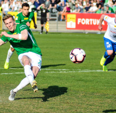 Michał Żebrakowski (Warta Poznań) w meczu z Wigrami Suwałki