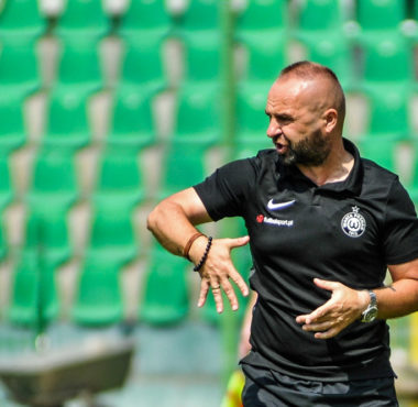 Sparing Warty Poznań z Podbeskidziem Bielsko-Biała. Trener Piotr Tworek