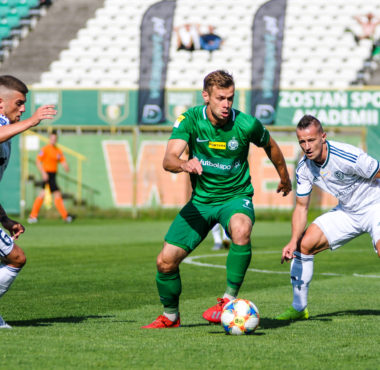 Michał Grobelny (Warta Poznań) w meczu ze Śląskiem Wrocław