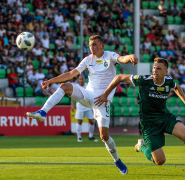 Olimpia Grudziądz - Warta Poznań 2:1. Wiktor Długosz
