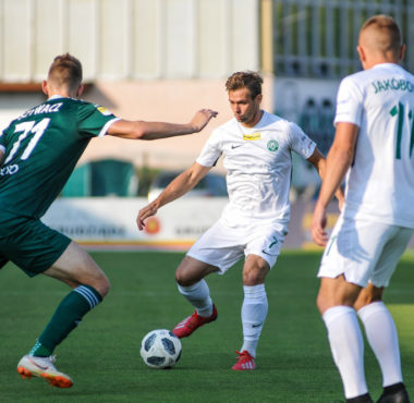Olimpia Grudziądz - Warta Poznań 2:1. Michał Grobelny
