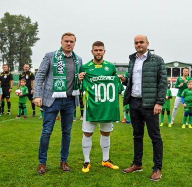 Nikodem Fiedosewicz, właściciel Warty Poznań Bartłomiej Farjaszewski, dyrektor sportowy Robert Graf