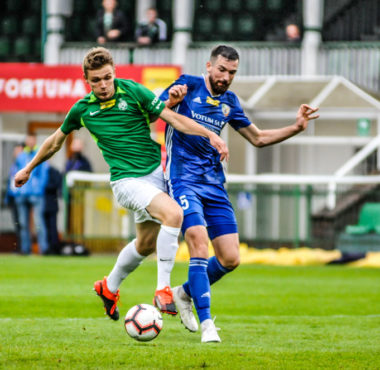 Warta Poznań - Miedź Legnica 2:1. Adrian Laskowski
