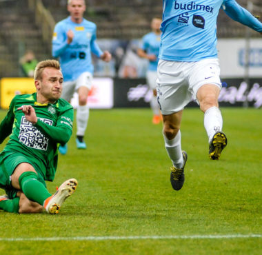 Stomil Olsztyn - Warta Poznań 1:3. Robert Janicki