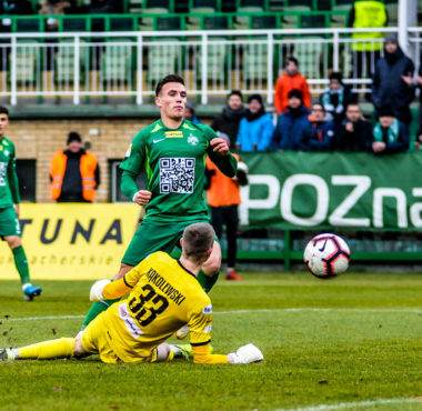 Warta Poznań - Wigry Suwałki 3:0. Gracjan Jaroch