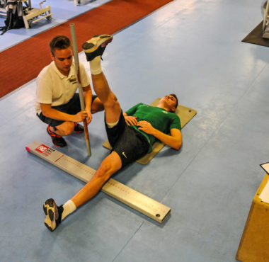 Testy piłkarzy Warty Poznań w Rehasport Clinic. Aleks Ławniczak