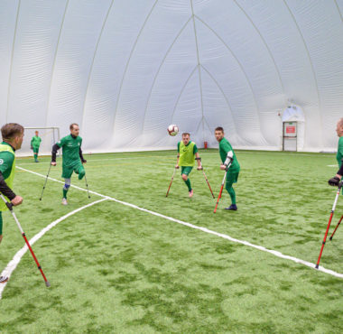 Trening zespołu amp futbolu Warty Poznań. Fot. Łukasz Woźny