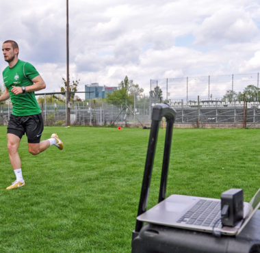 Testy wydolnościowe piłkarzy Warty Poznań. Patryk Stępiński