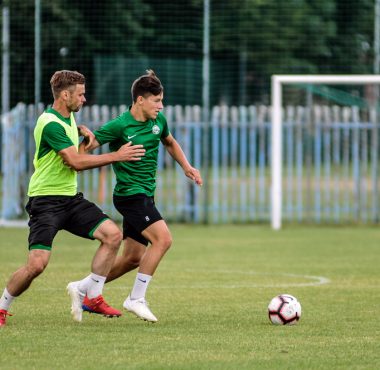 Trening Warty Poznań. Michał Grobelny i Kajetan Szmyt