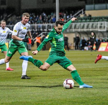 Mariusz Rybicki w meczu Warta Poznań - Radomiak Radom (3:0)