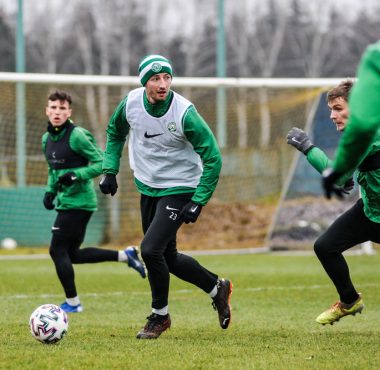 Gra wewnętrzna Warty Poznań. Łukasz Trałka i Adrian Laskowski