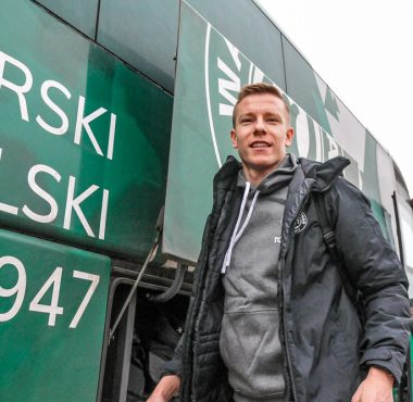 Wyjazd piłkarzy Warty Poznań na obóz do Grodziska Wlkp. Michał Kopczyński