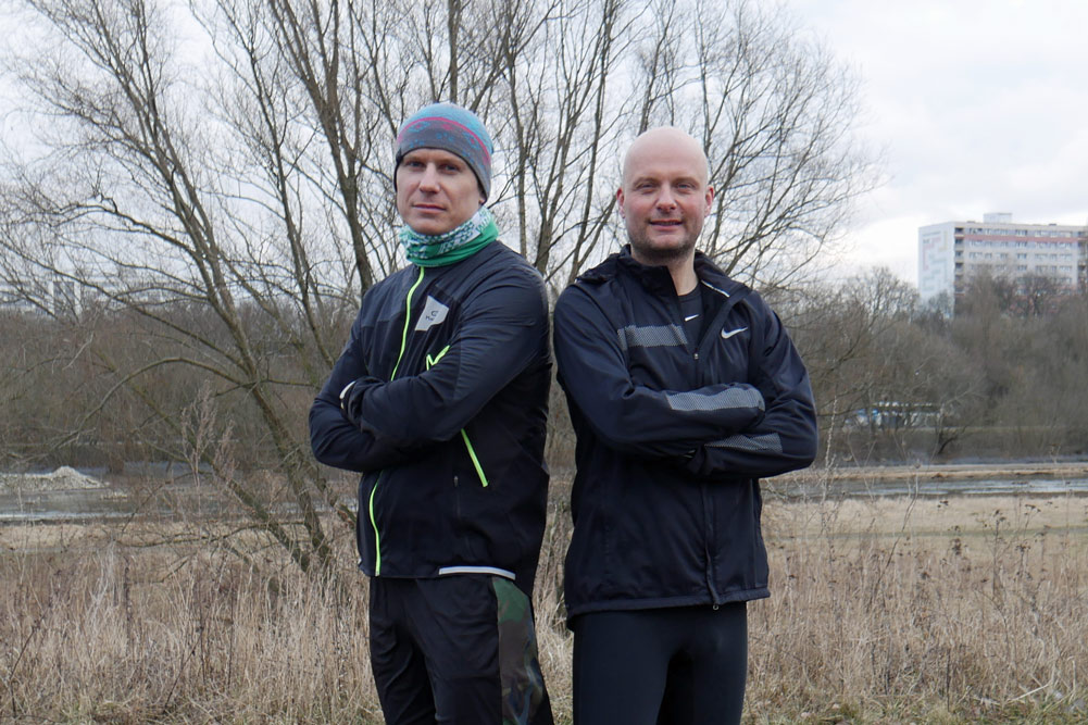 Bartosz Wolny i Maciej Kaczmarek - Bieg Rzeźnika na rzecz amp futbolu Warty Poznań