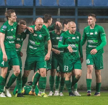 Piłkarze Warty Poznań w meczu z Wisłą Kraków (1:0)