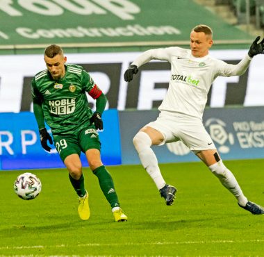 Śląsk Wrocław - Warta Poznań. Mateusz Kuzimski