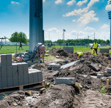 Fundamenty pod budynek węzła cieplnego w "Ogródku"