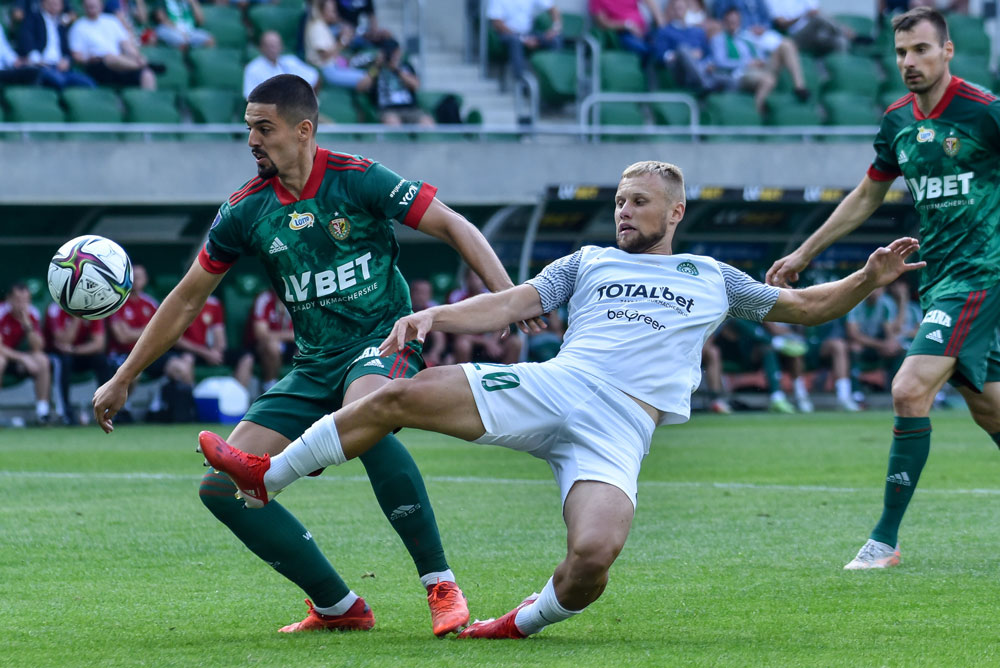 Śląsk Wrocław - Warta Poznań 2:2. Szymon Czyż