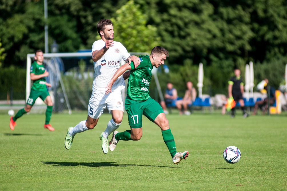 Zagłębie Lubin - Warta Poznań 0:1 w sparingu. Mateusz Czyżycki