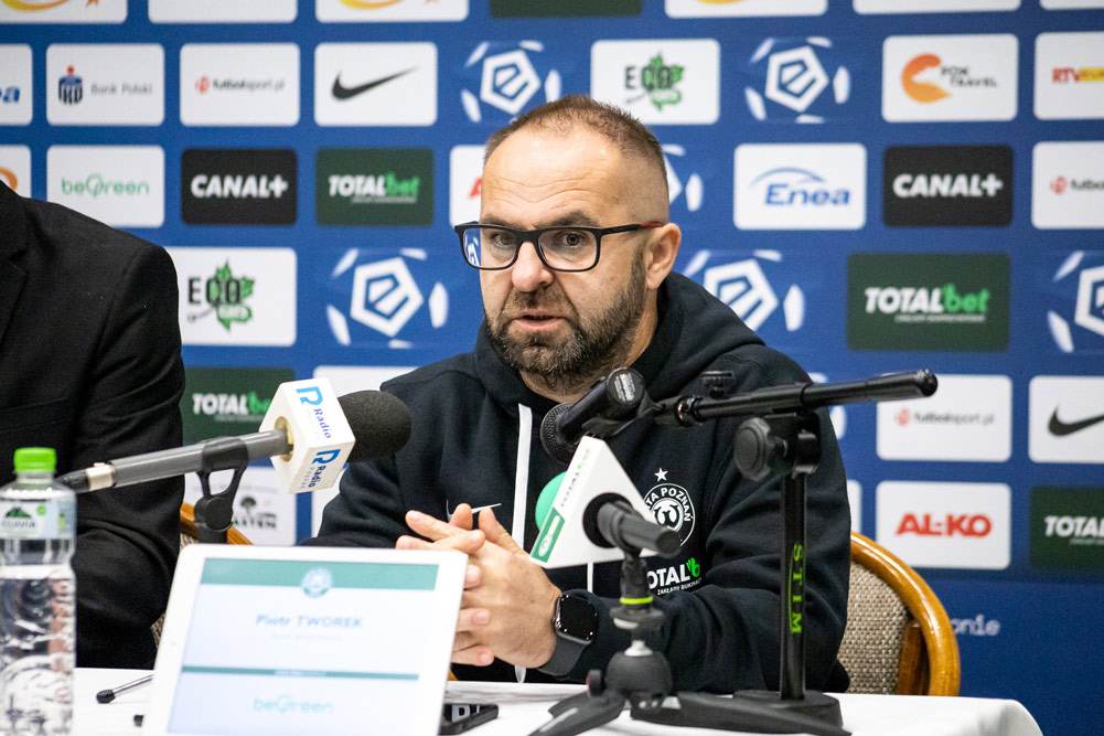 Warta Poznań - Lechia Gdańsk 0:2. Trener Piotr Tworek