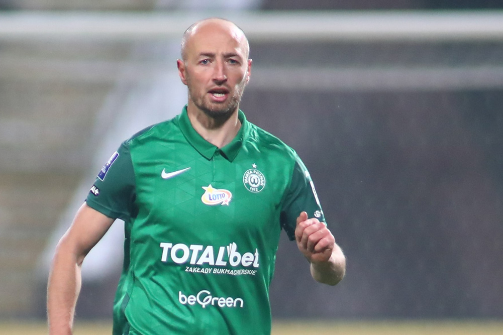 Łukasz Trałka w meczu Warta Poznań - Wisła Kraków. Siódme miejsce w Klubie 400 Ekstraklasy