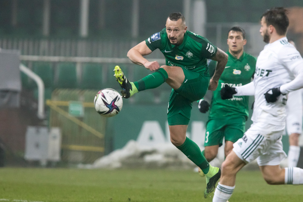 Warta Poznań - Śląsk Wrocław 2:1. Adam Zrelak. Najskuteczniejsi; fot. Adam Ciereszko