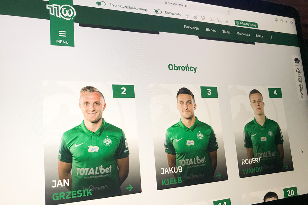 Nowa strona internetowa Warty Poznań