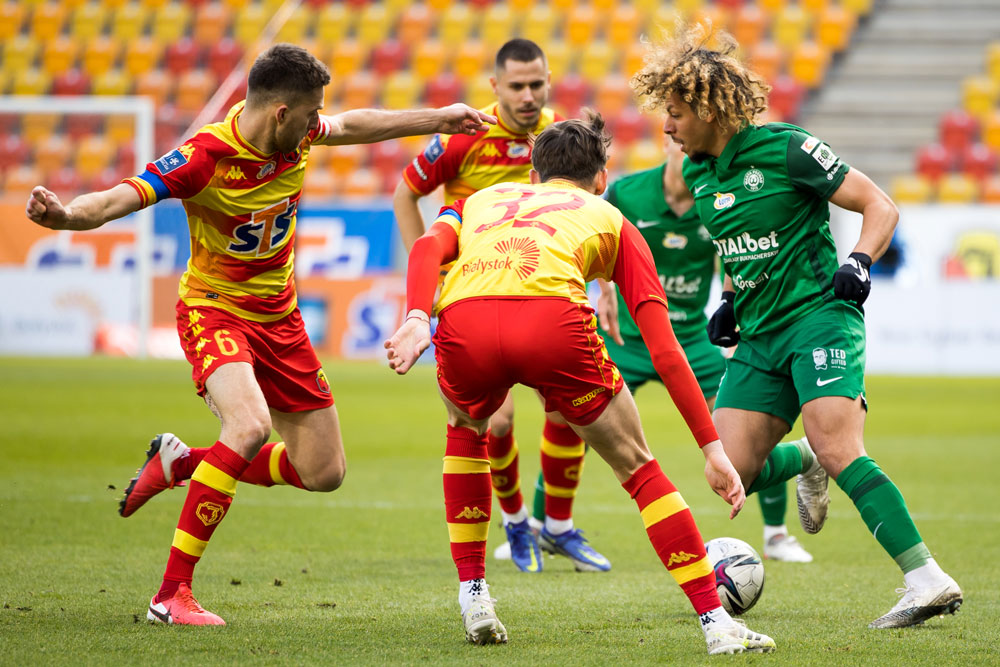 Jagiellonia Białystok - Warta Poznań 1:1, Jayson Papeau; skrót meczu; wideo