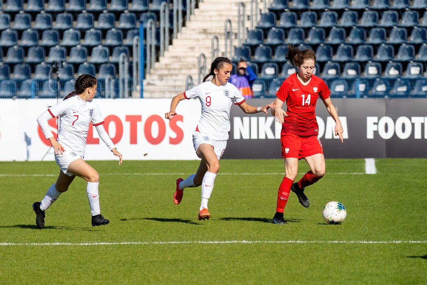 Jagoda Cyraniak (Warta Poznań) w meczu Polska - Anglia U-17