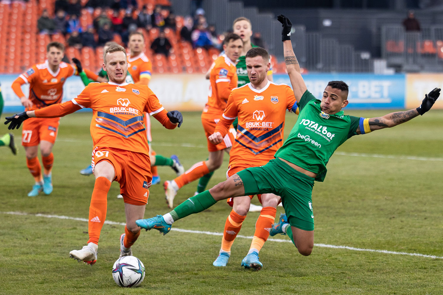 Bruk-Bet Termalica Nieciecza - Warta Poznań 1:0. Frank Castaneda