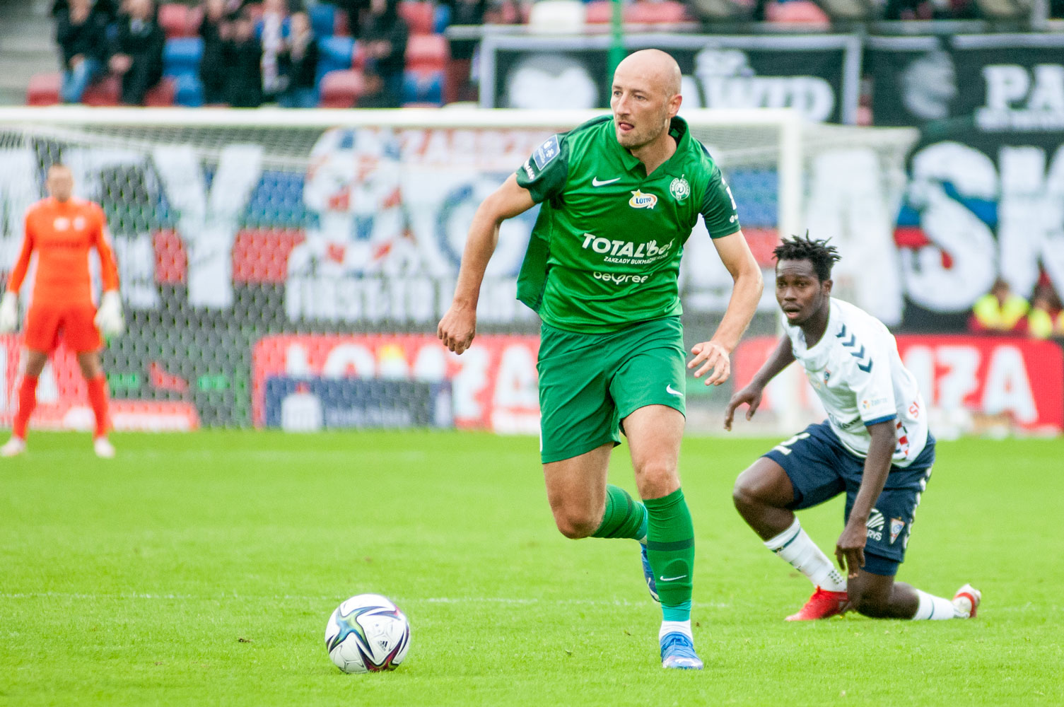 Gónik Zabrze - Warta Poznań. Łukasz Trałka