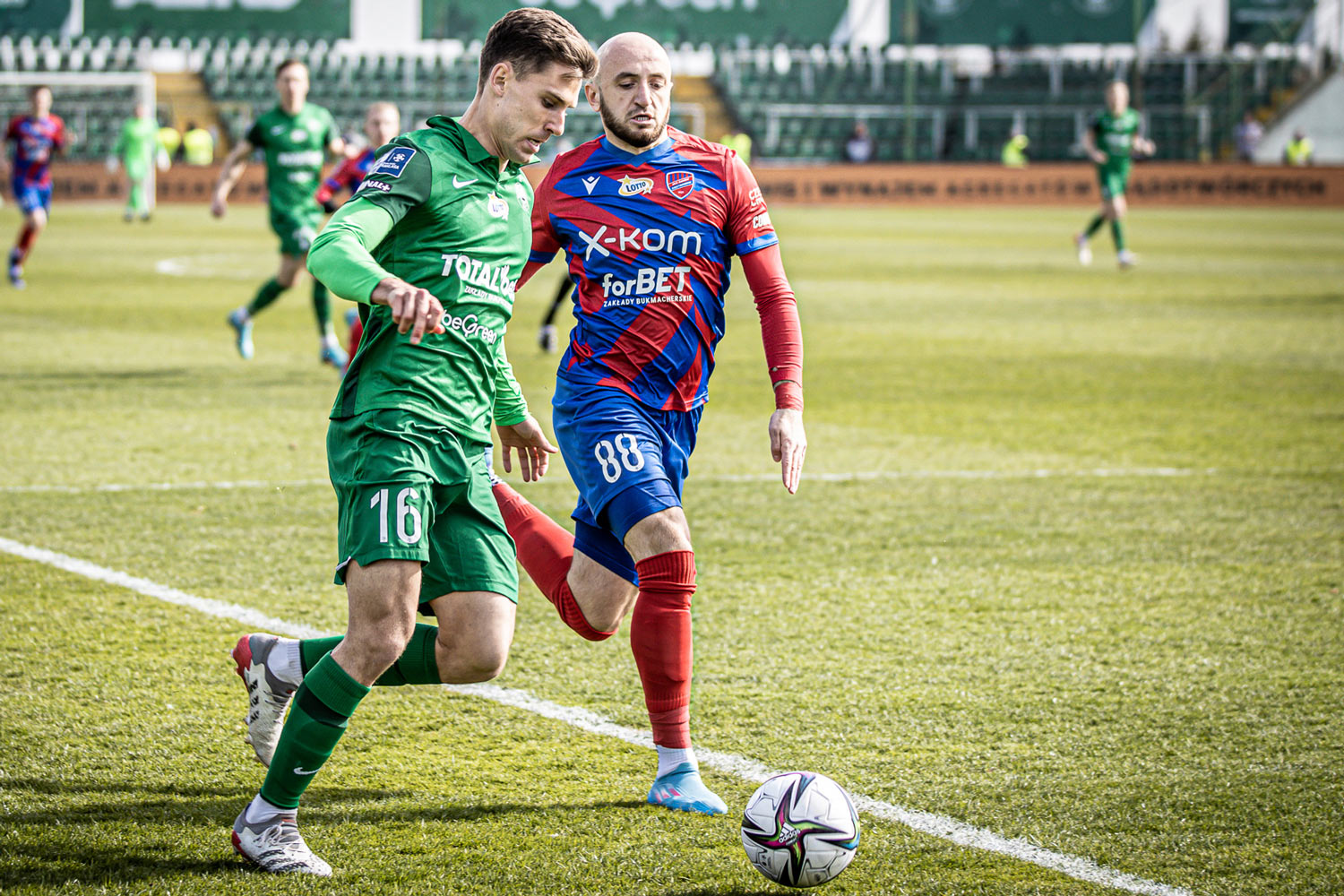 Warta Poznań - Raków Częstochowa 0:2. Miguel Luis, szczegółowe statystyki
