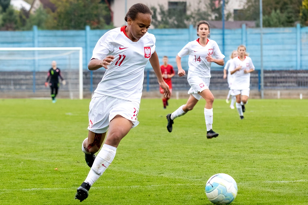 Roksana Jagodzińska (Warta Poznań) w meczu młodzieżowej reprezentacji Polski