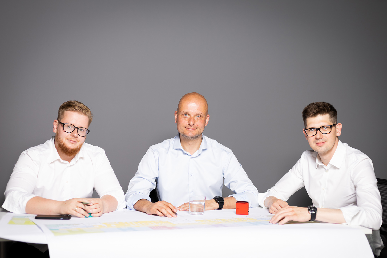 Zarząd Warty Poznań S.A.; od lewej: Michał Wieczorek, Bartosz Wolny, Maciej Wojdyło