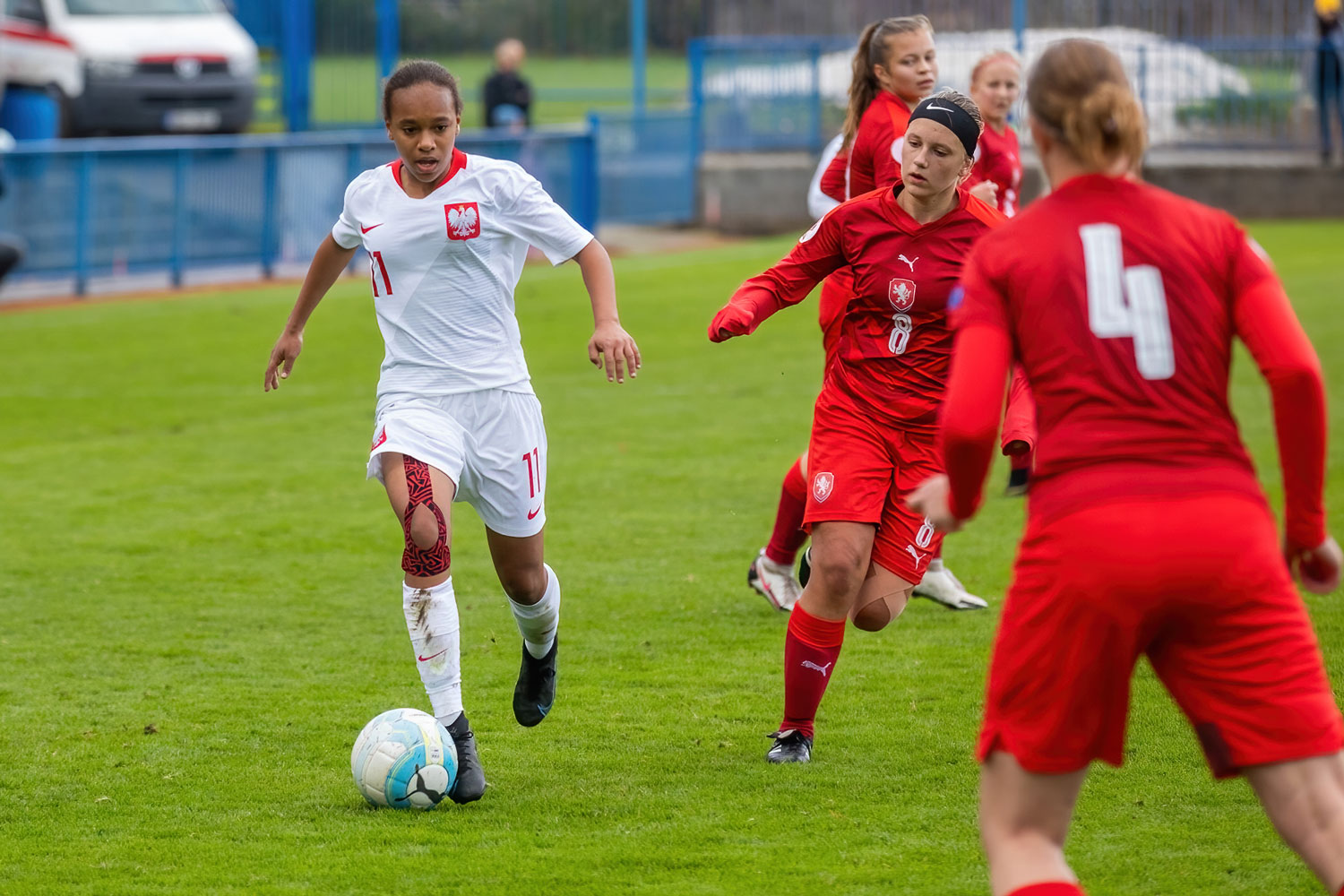 Roksana Jagodzińska (Warta Poznań) w meczu młodzieżowej reprezentacji Polski