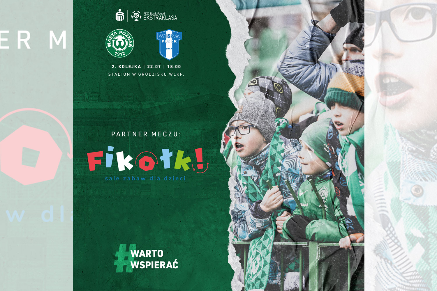 Sale Zabaw Fikołki partnerem meczu Warta Poznań – Wisła Płock