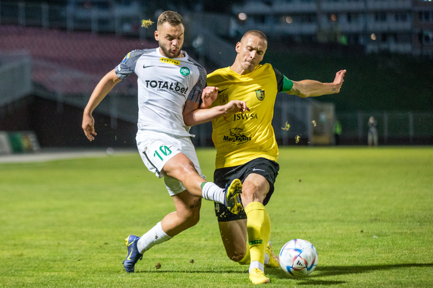 GKS Jastrzębie - Warta Poznań 0:2 w Fortuna Pucharze Polski. Milan Corryn