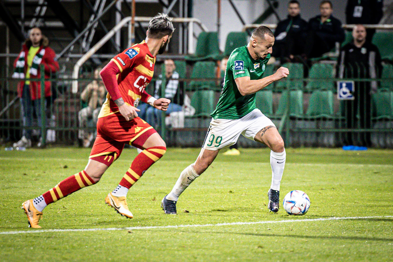 Warta Poznań - Jagiellonia Białystok 2:0. Adam Zrelak, szczegółowe statystyki meczu