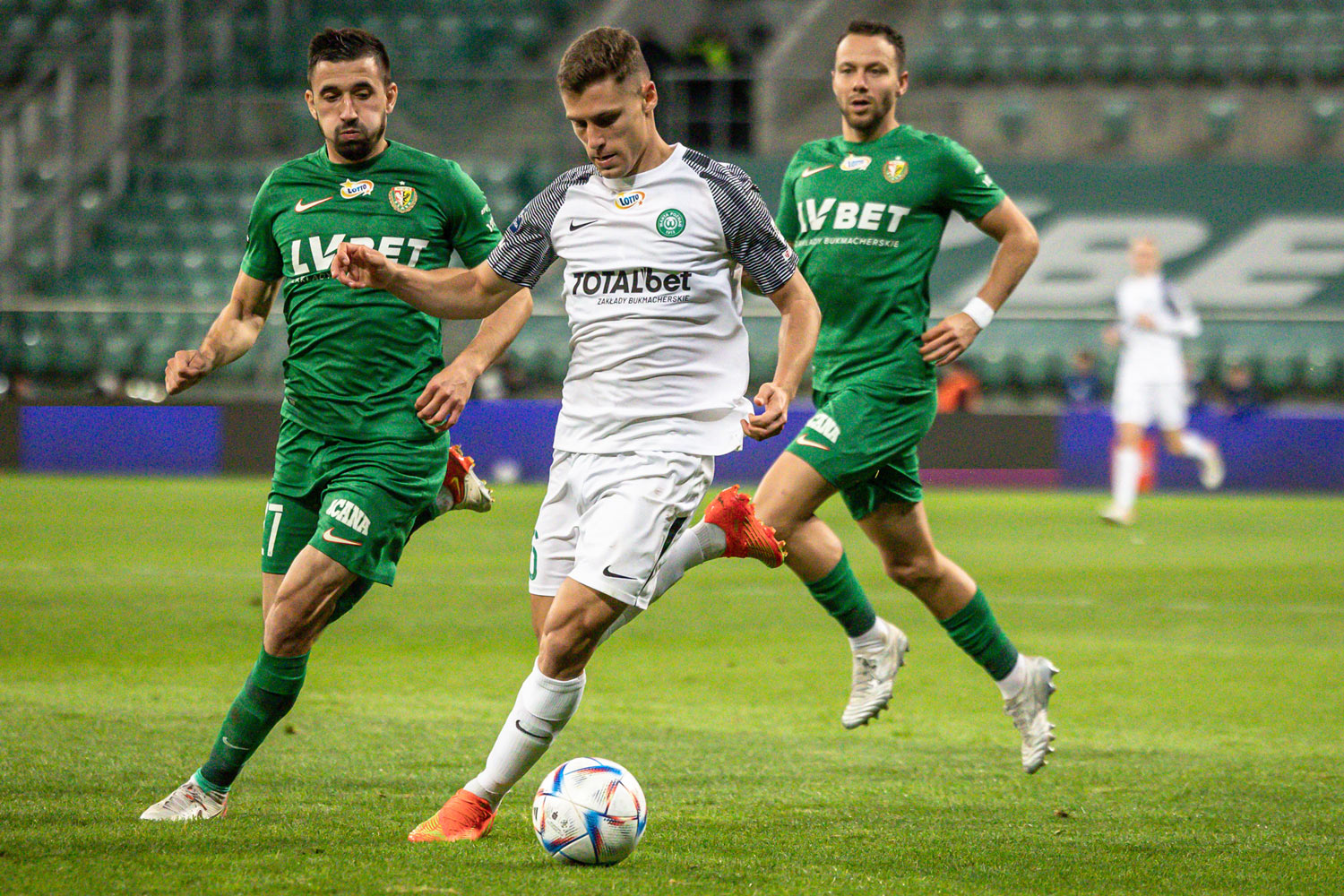 Śląsk Wrocław - Warta Poznań 0:2. Miguel Luis