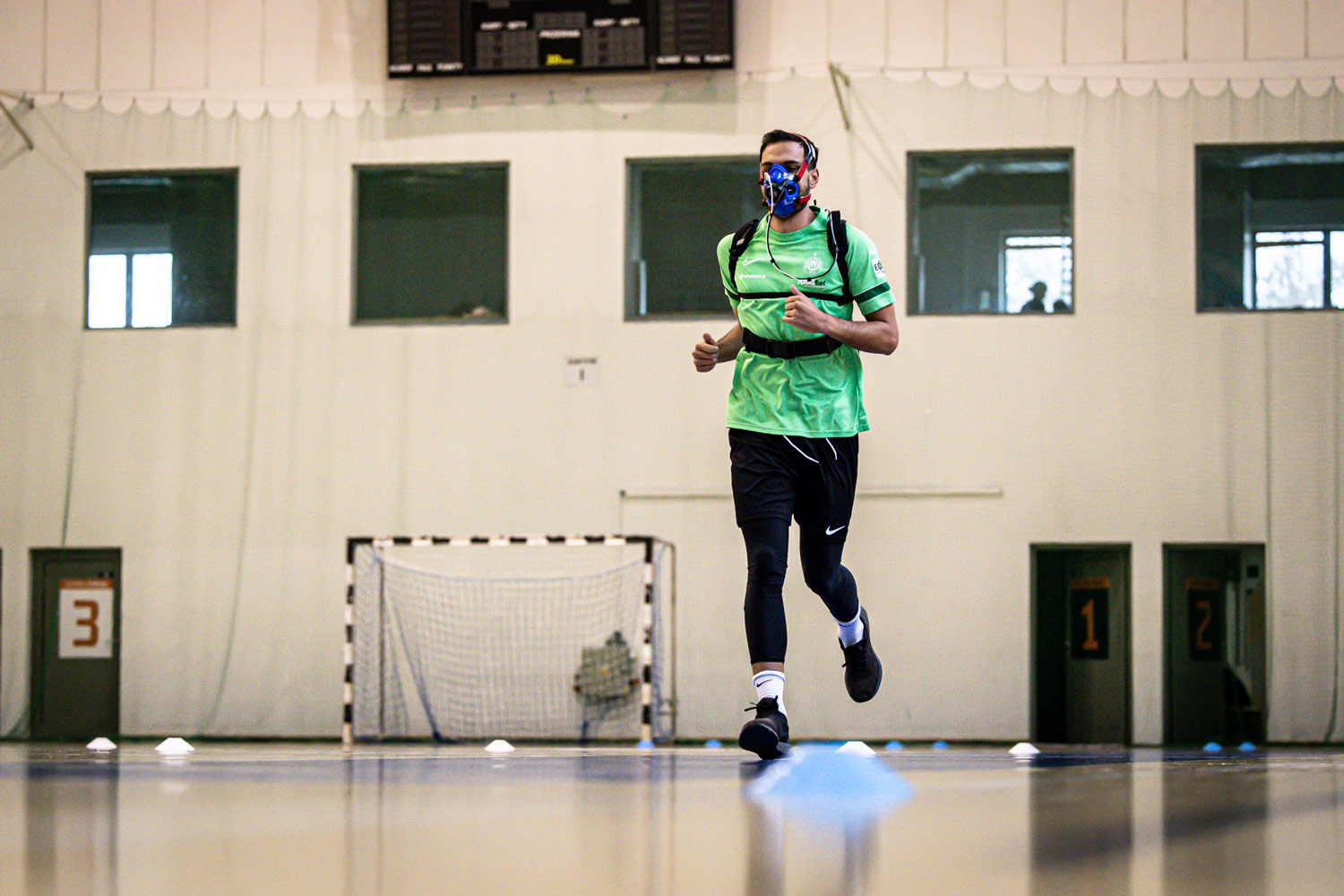 Badania wydolnościowe piłkarzy Warty Poznań. Dimitris Stavropoulos